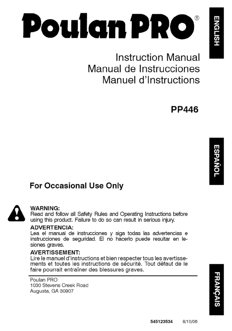 Poulan Pro PP446 instruction manual