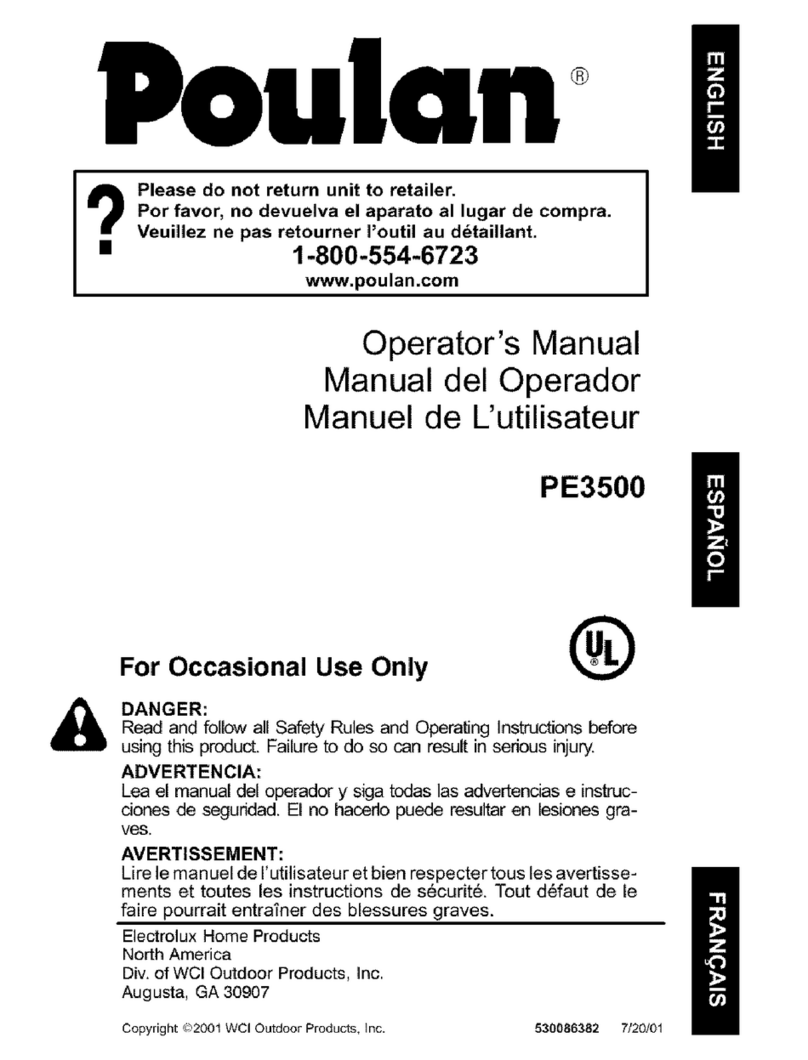 Poulan Pro PE3500 User manual
