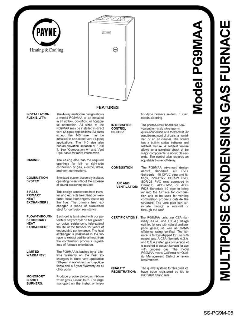 Payne PG9MAA specification