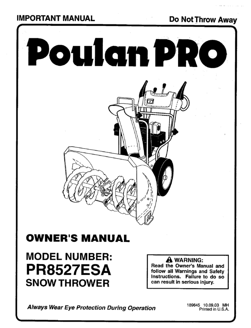 Poulan Pro PR8527ESA owner's manual