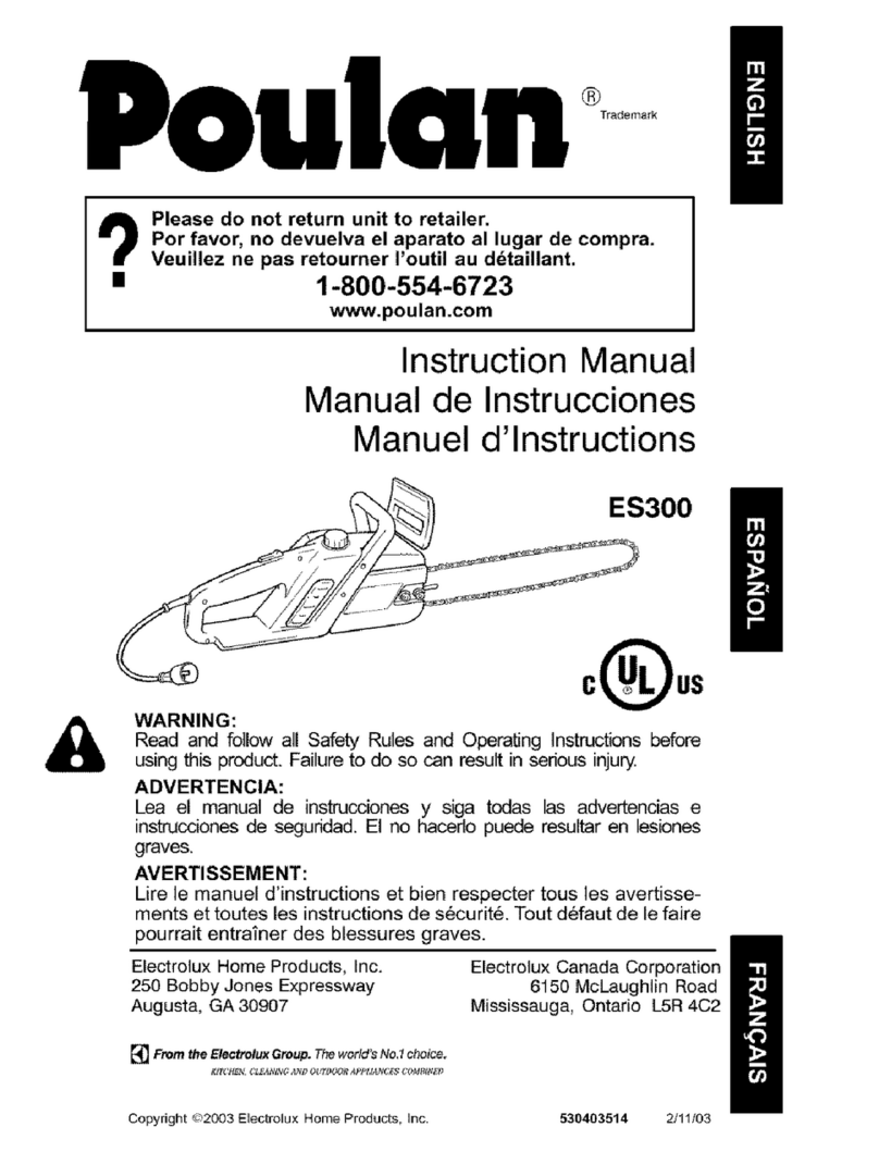 Poulan Pro ES300 User manual Poulan Pro ES300 User manual