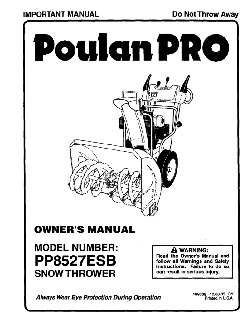 Poulan Pro PP8527ESB owner's manual