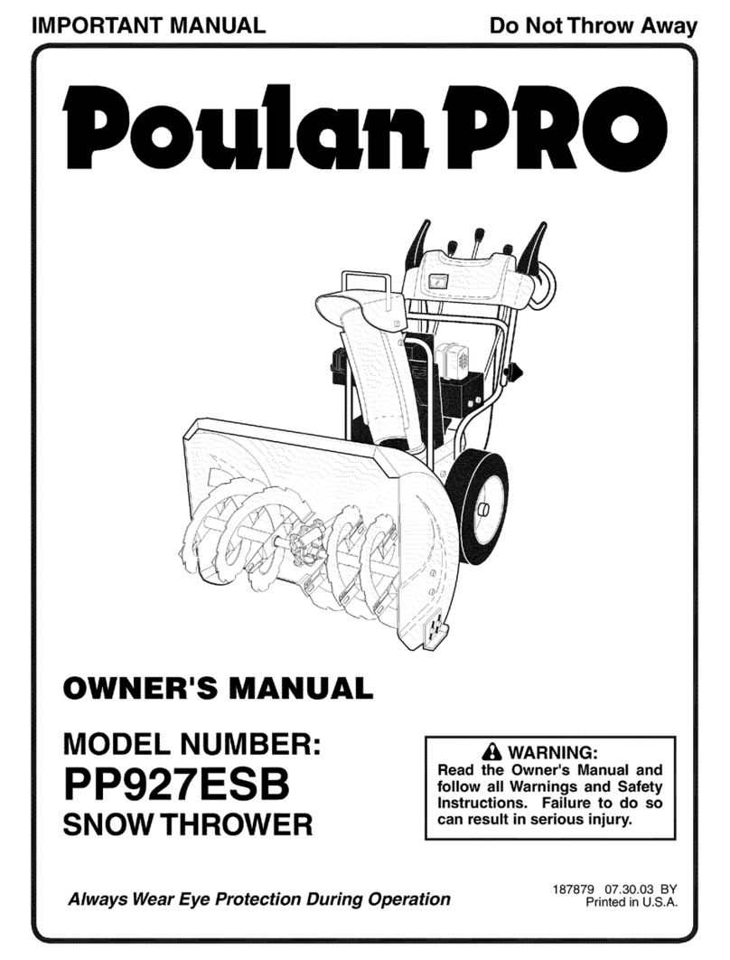 Poulan Pro PP927ESB User manual