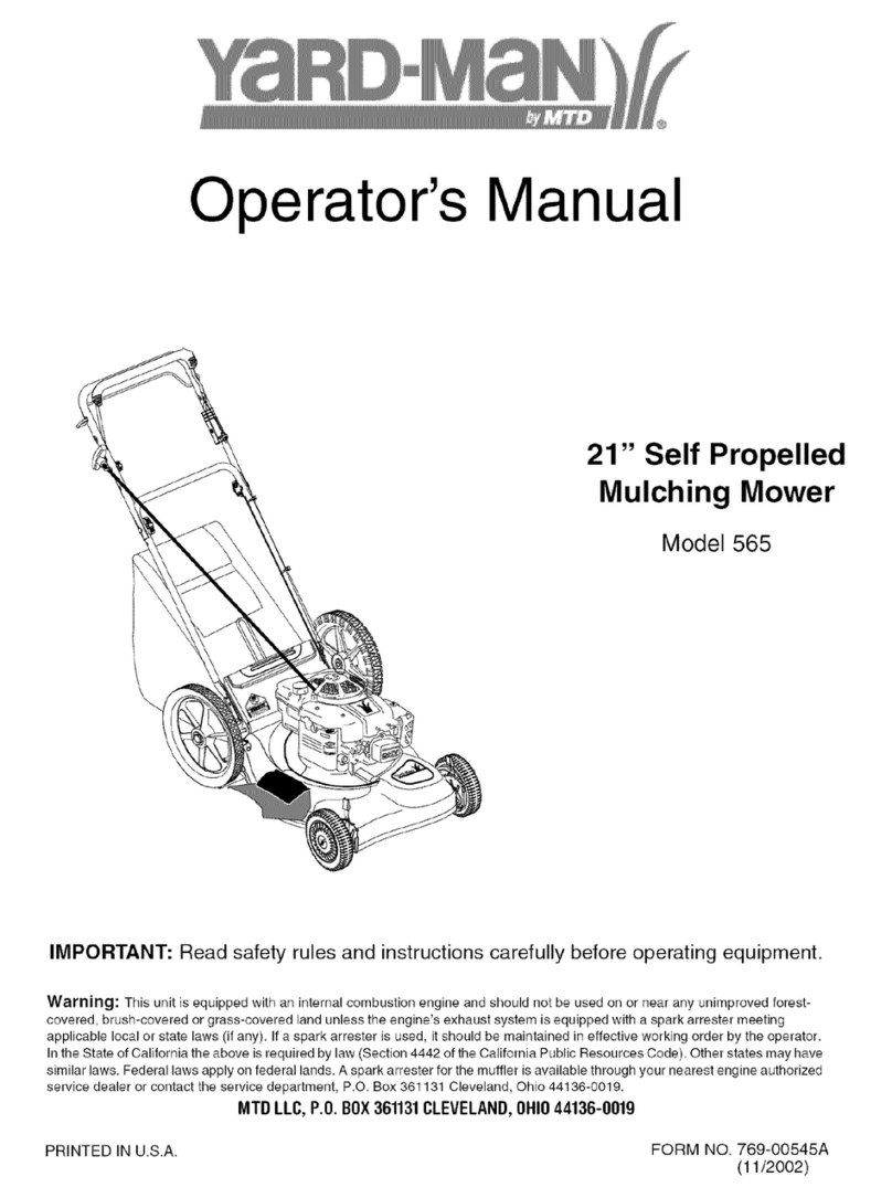 Yard-Man 565 User manual