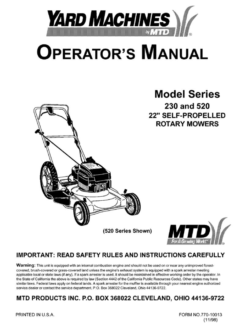 Yard Machines Series 230 User manual