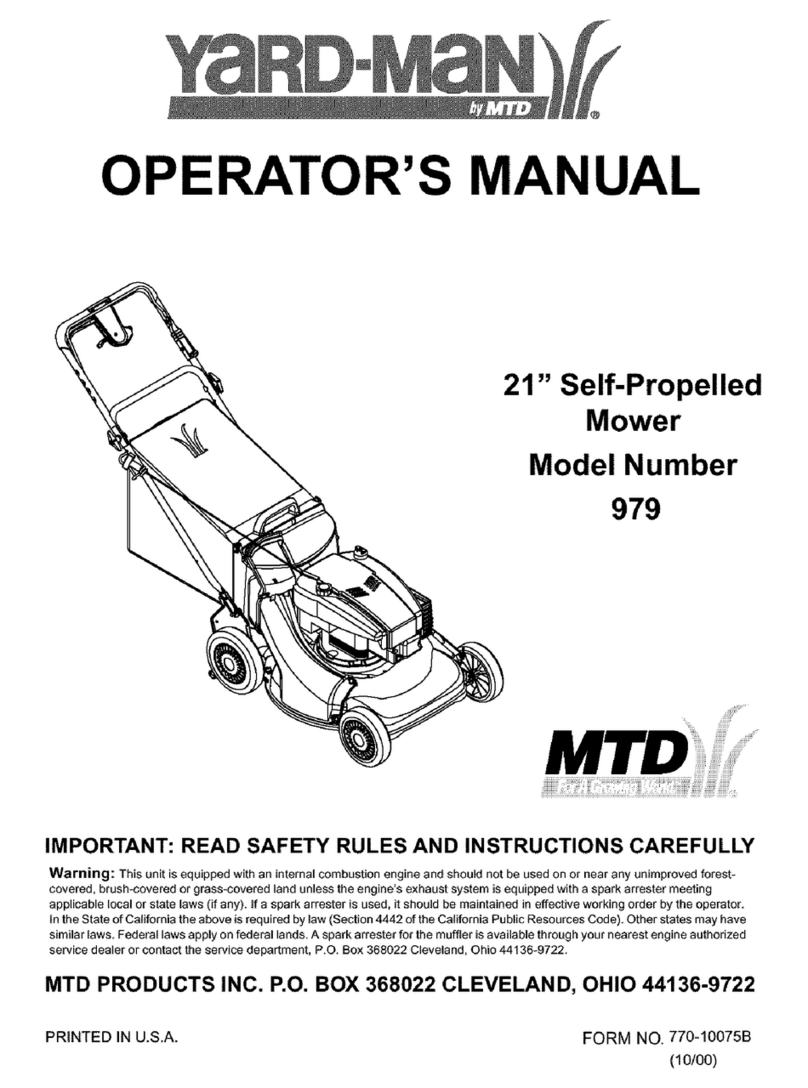 Yard-Man 979 Series Operator's manual