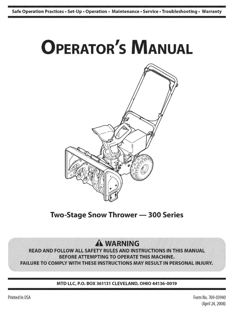 MTD 300 Series Operator's manual