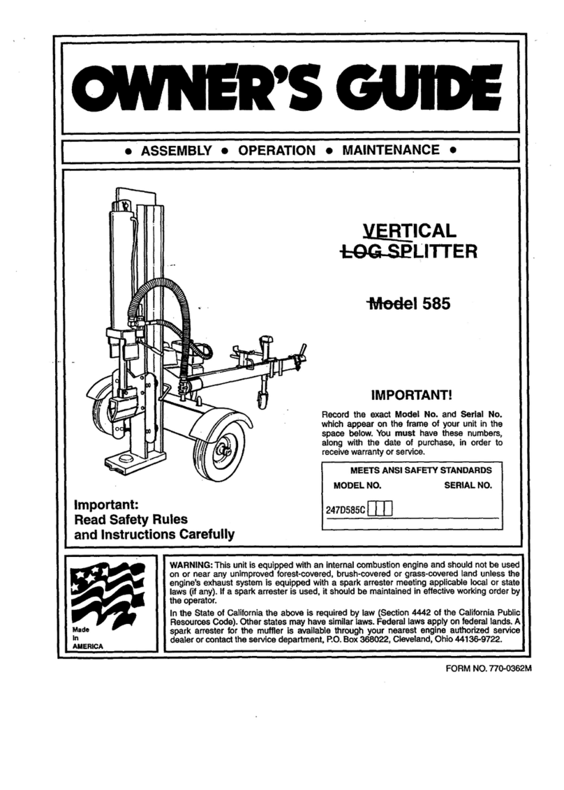 MTD 585 owner's guide