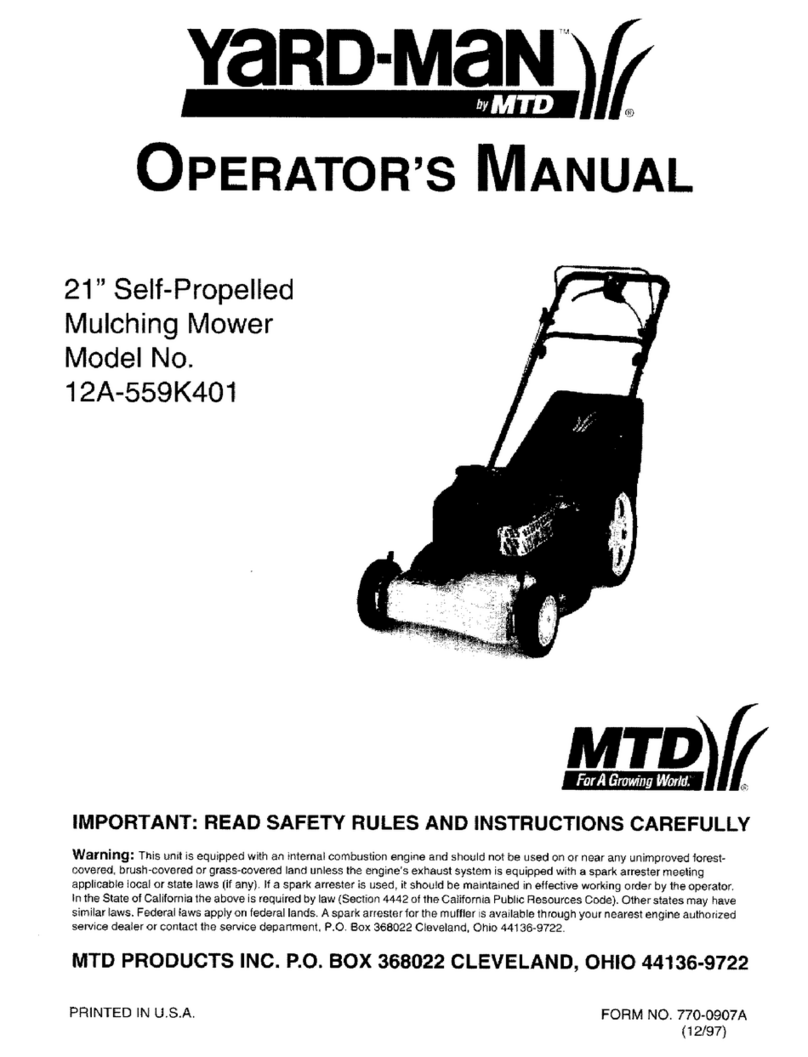MTD Yard-Man 12A-559K401 User manual