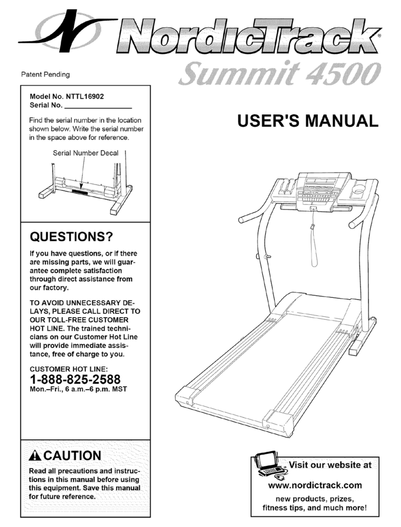 NordicTrack SUMMIT 4500 NTTL16902 user manual