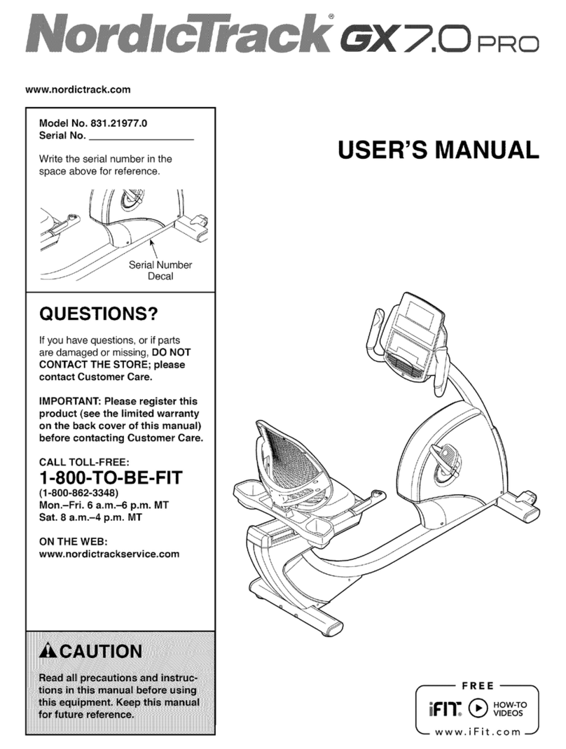 NordicTrack GX7.0 PRO 831.21977.0 user manual