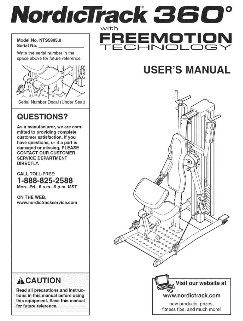 NordicTrack 360 NTS5805.0 User manual