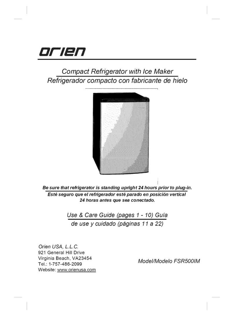 Orien FSR500IM Use & care guide