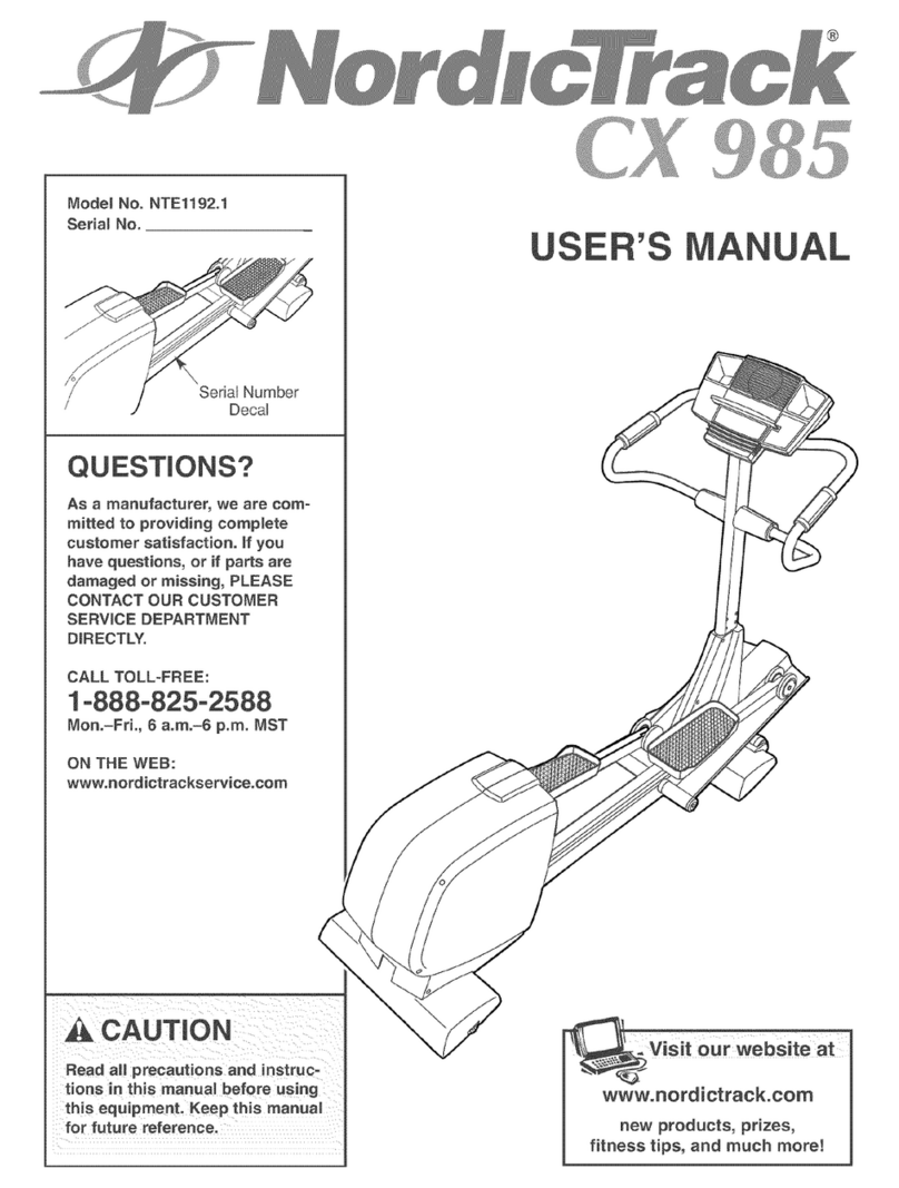 NordicTrack CX 985 NTE1192.1 user manual