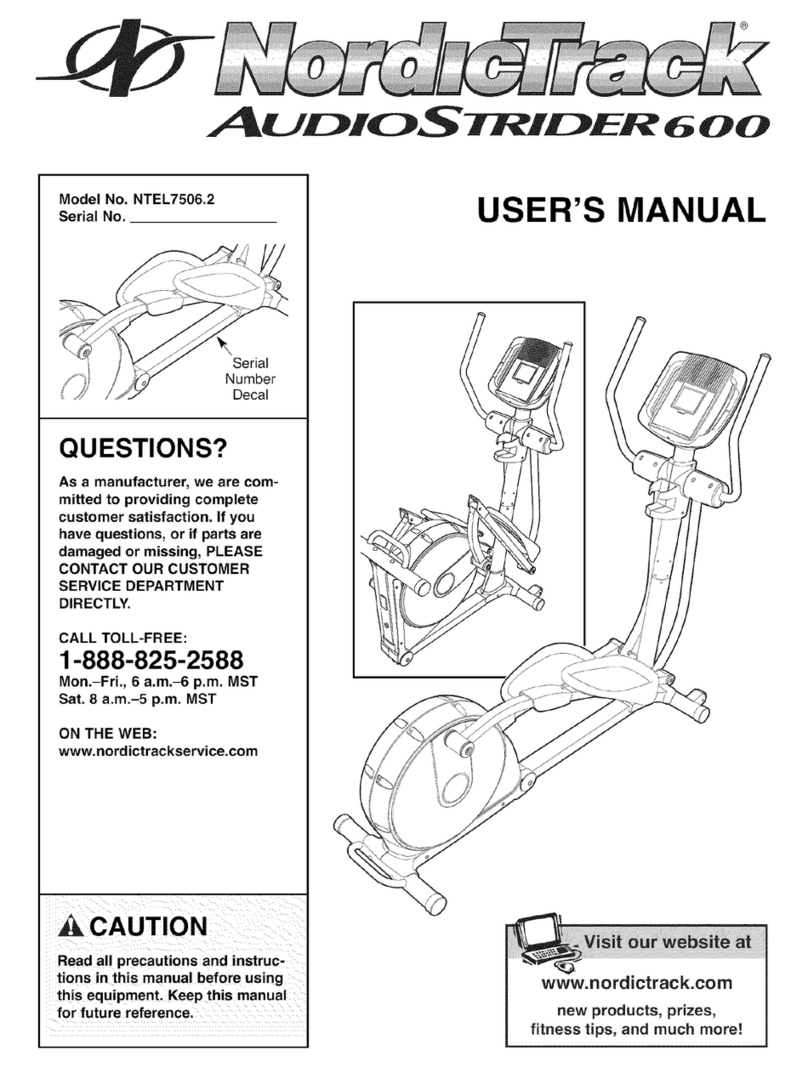 NordicTrack AudioStrider600 NTEL7506.2 user manual