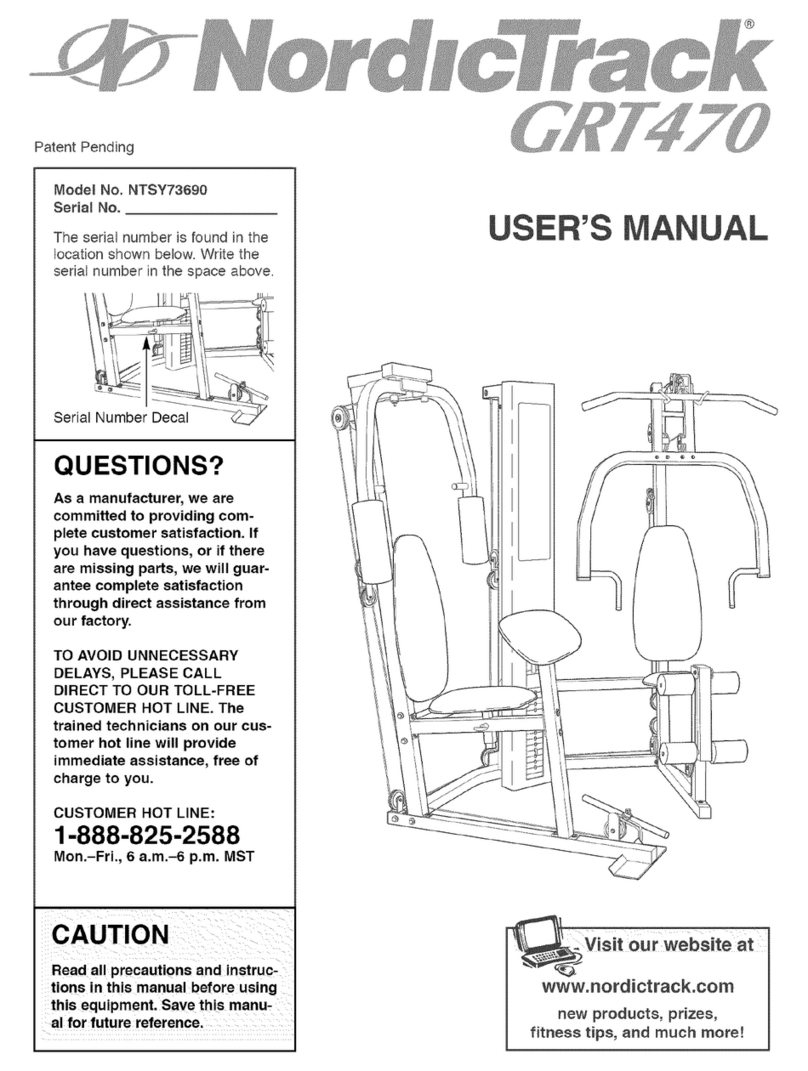 NordicTrack CRT470 NTSY73690 user manual