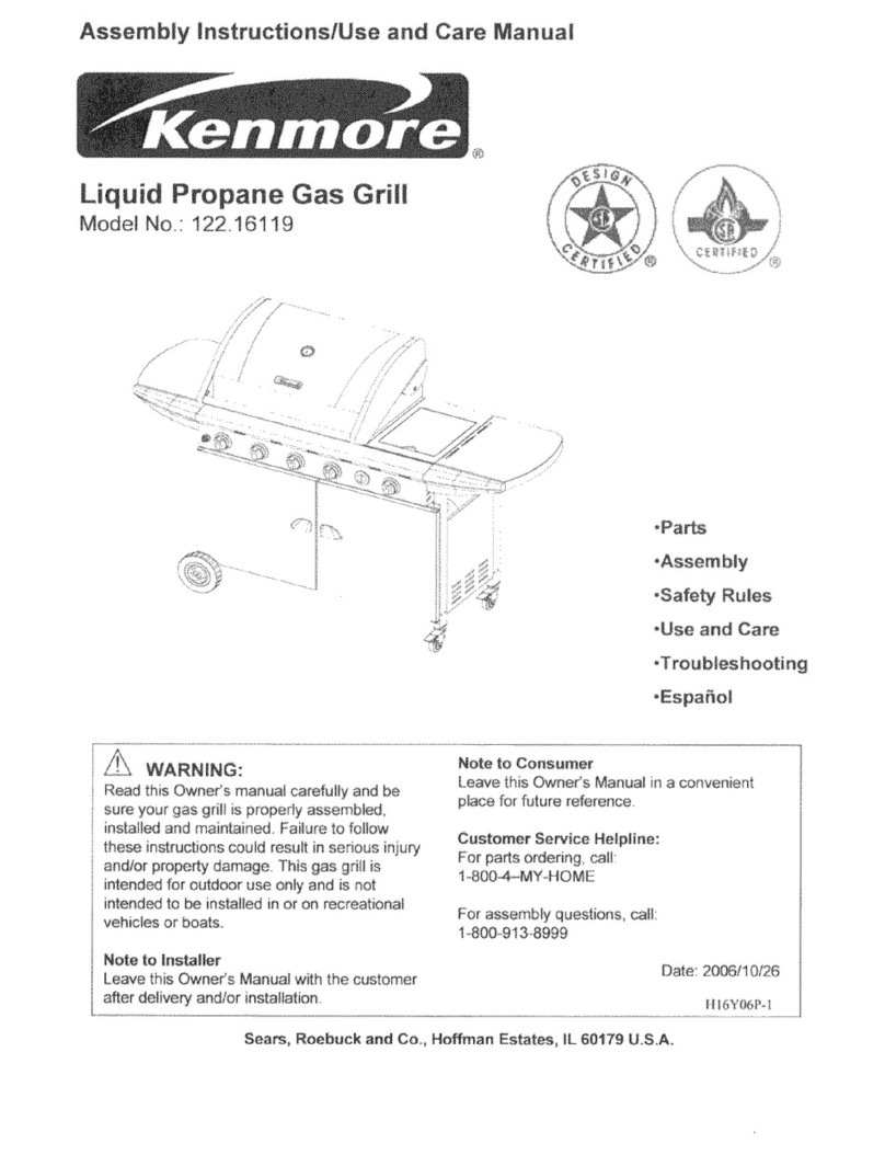 Kenmore 122.16119 use and care manual