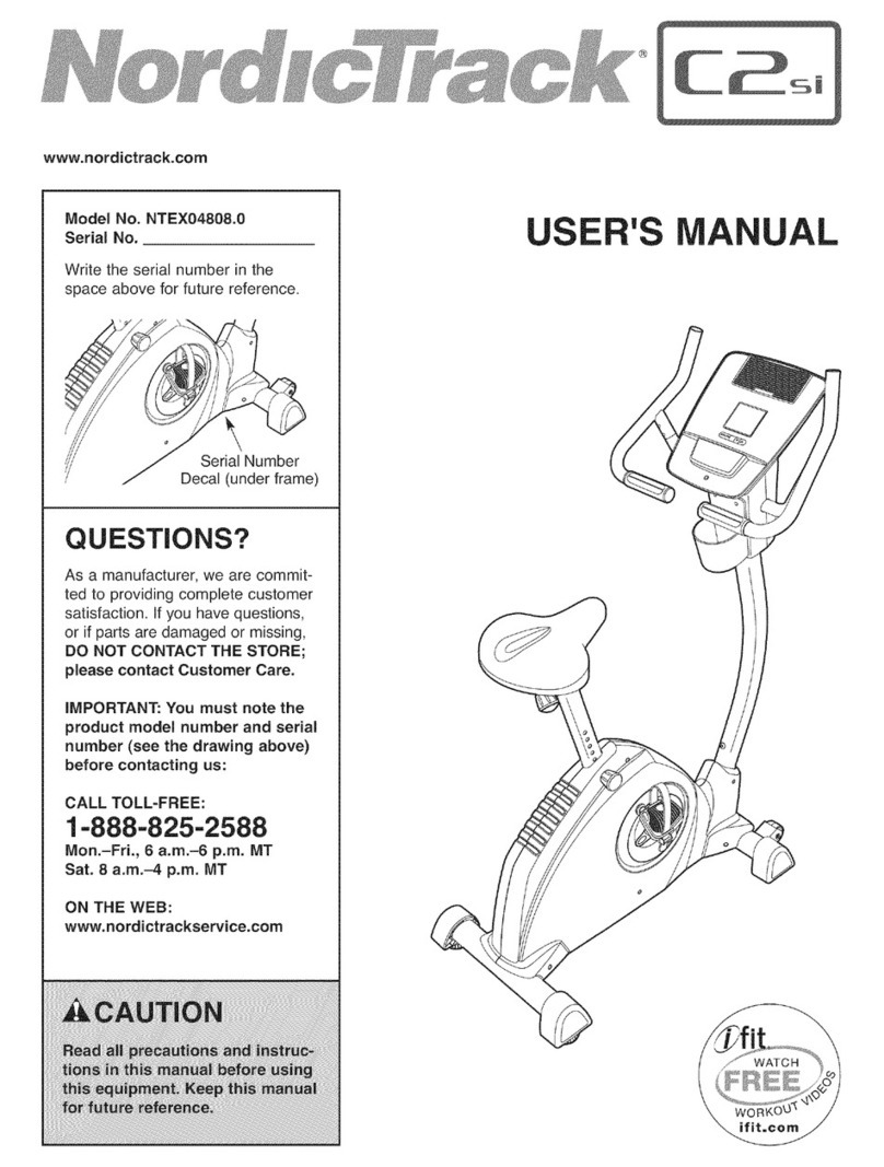 NordicTrack C2si NTEX048080 user manual