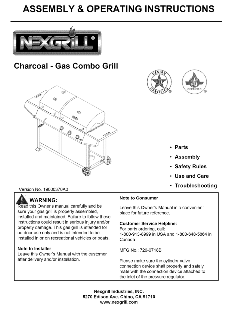 Nexgrill 720-0718B Quick reference guide
