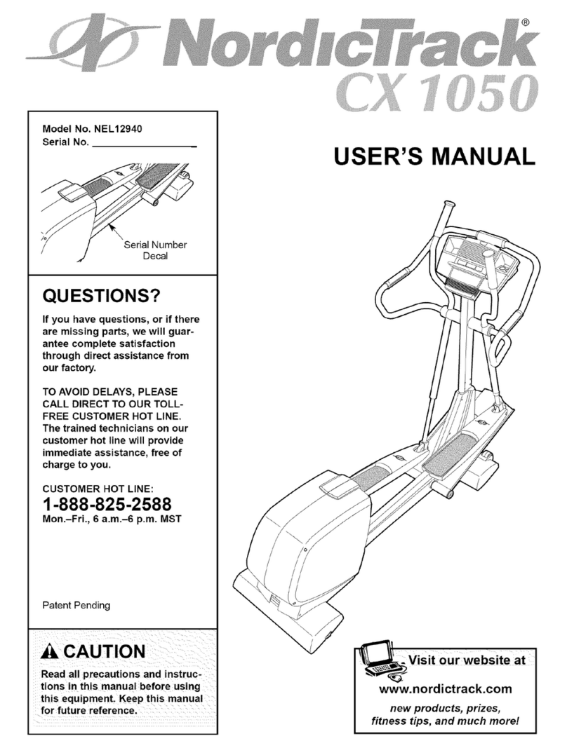 NordicTrack CX 1050 NEL12940 user manual