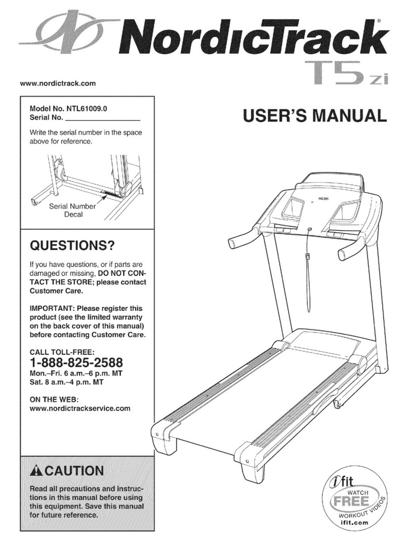 NordicTrack T5zi NTL61009.0 User manual