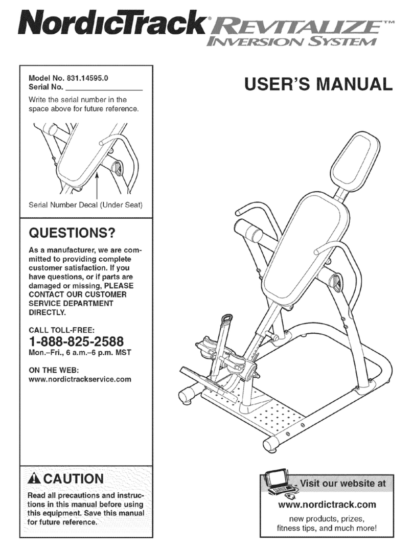 NordicTrack Revitalize 831.14595.0 User manual