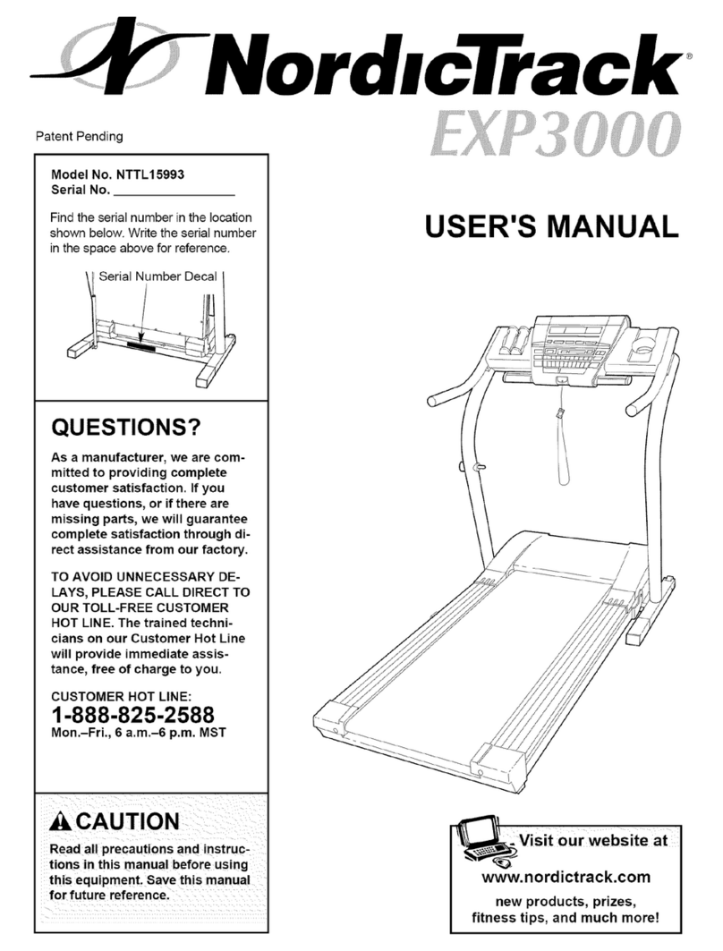 NordicTrack EXP3000 NTTL15993 user manual
