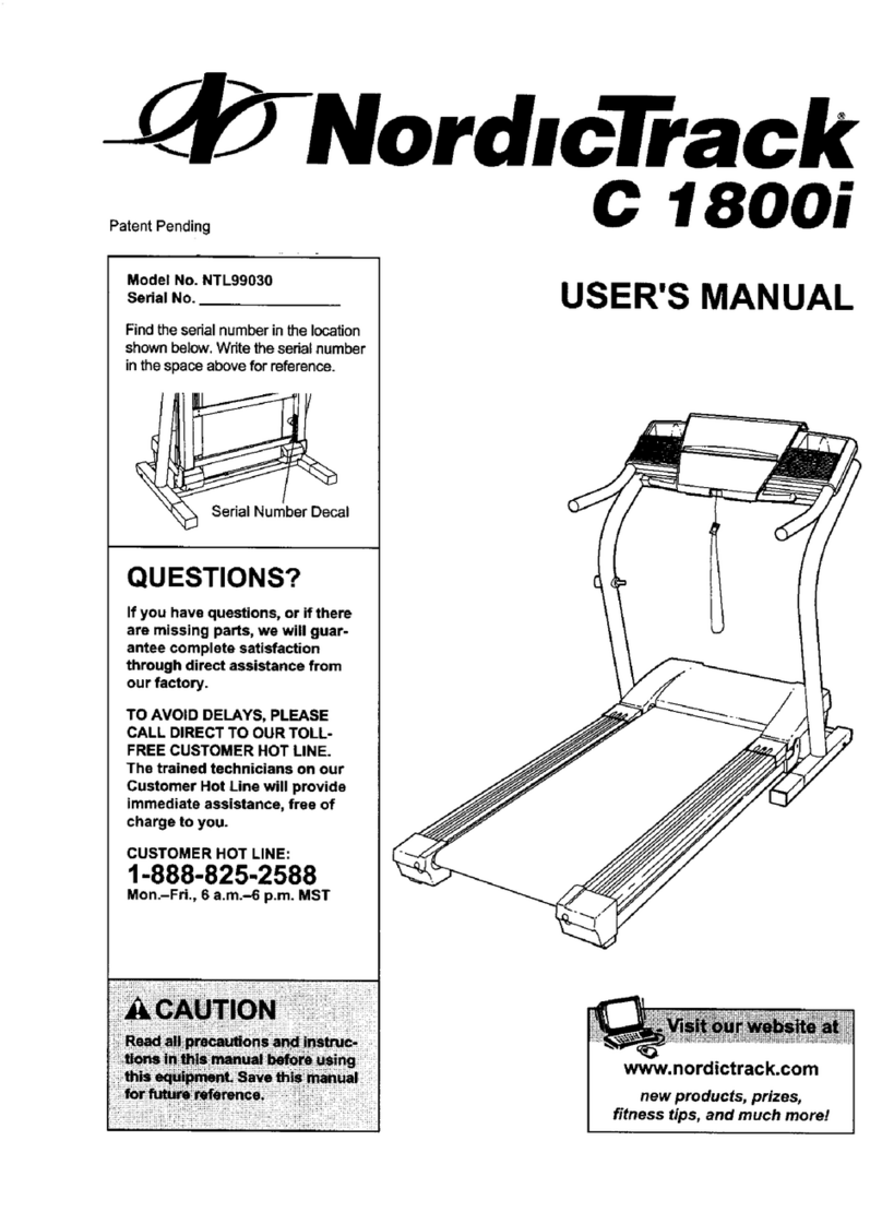 NordicTrack C 1800i NTL99030 User manual