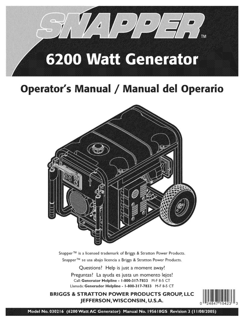 Snapper 30216 User manual