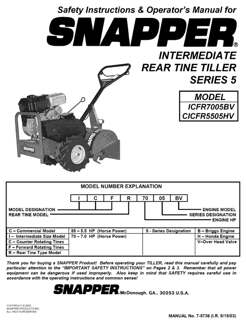 Snapper ICFR7005BV SERIES 5 Operation and maintenance manual