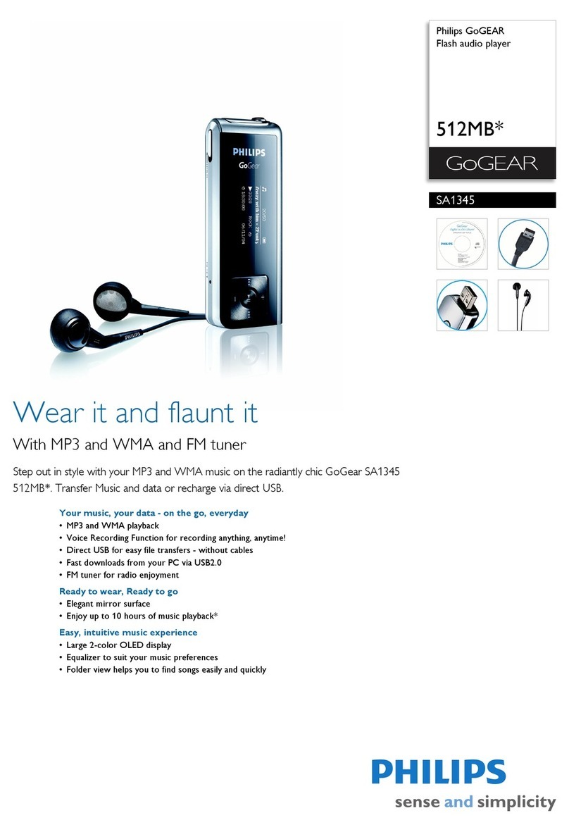 Philips GoGear SA1345 User manual