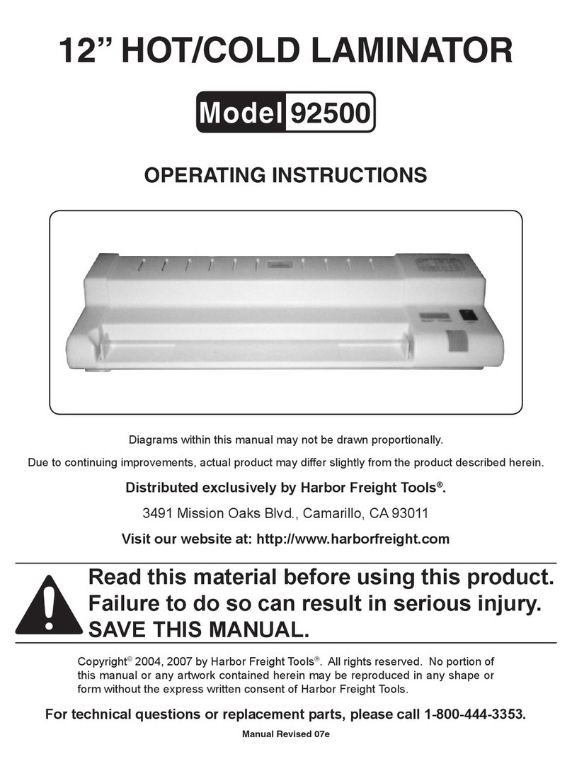 Harbor Freight Tools 92500 operating instructions