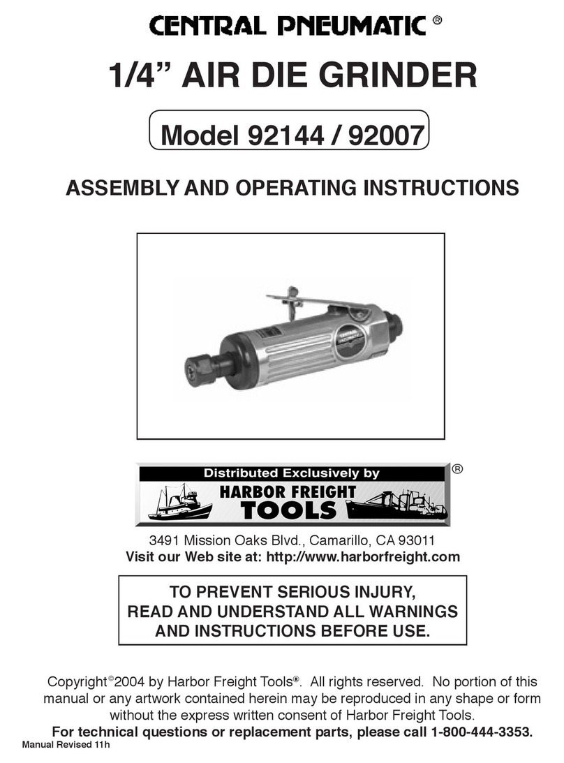 Central Pneumatic 92007 Assembly and operating instructions