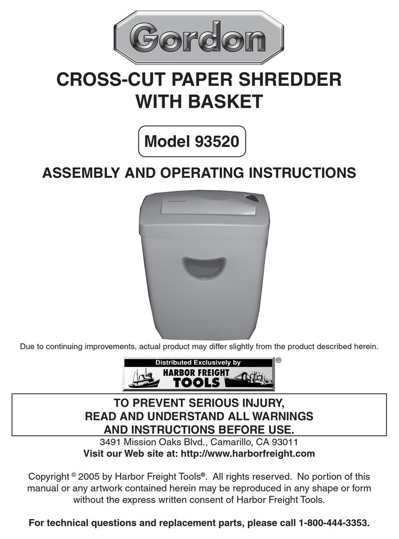 Gordon 93520 User manual