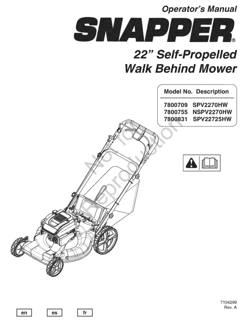 Snapper SPV2270HW User manual
