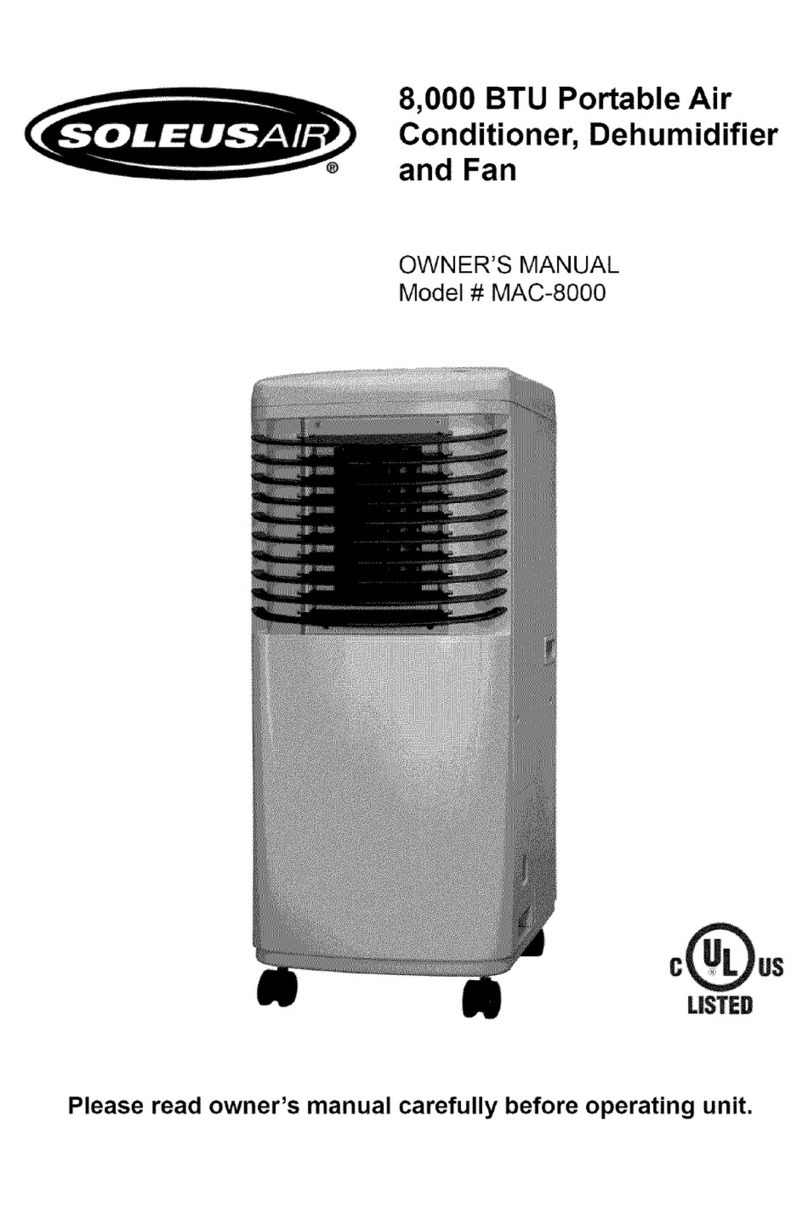 Soleus Air MAC-8000 User manual