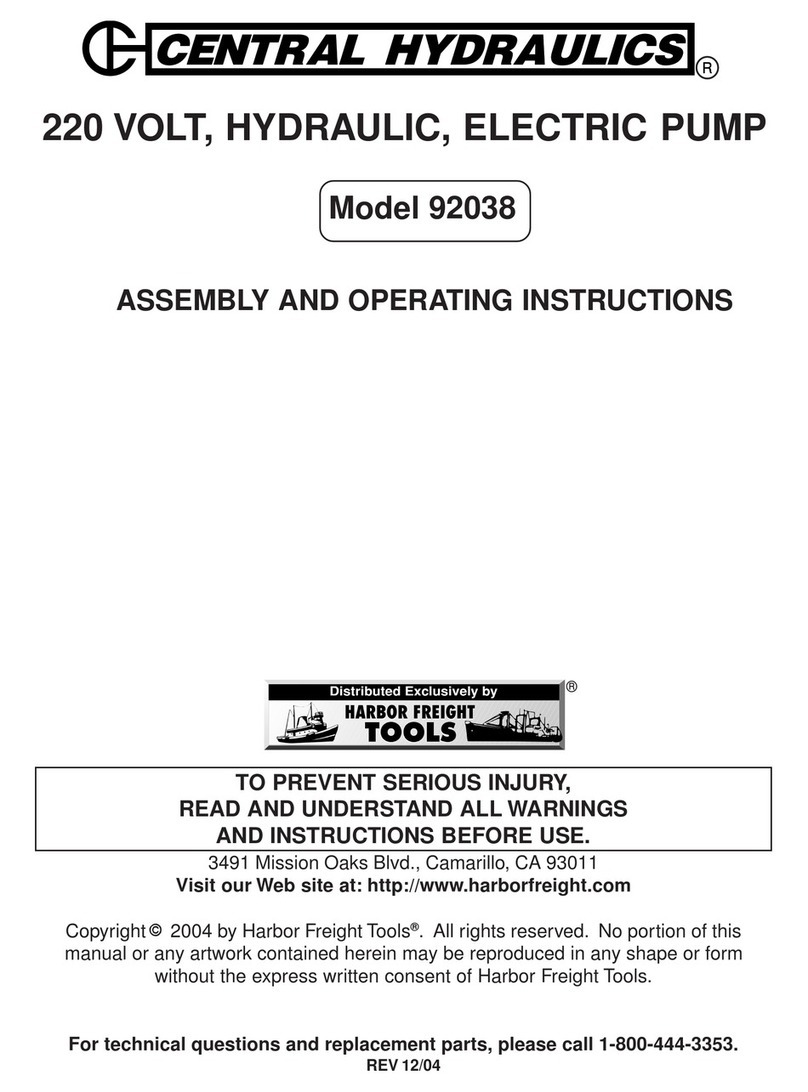 Central Hydraulics 92038 Assembly and operating instructions Central Hydraulics 92038 Assembly and operating instructions
