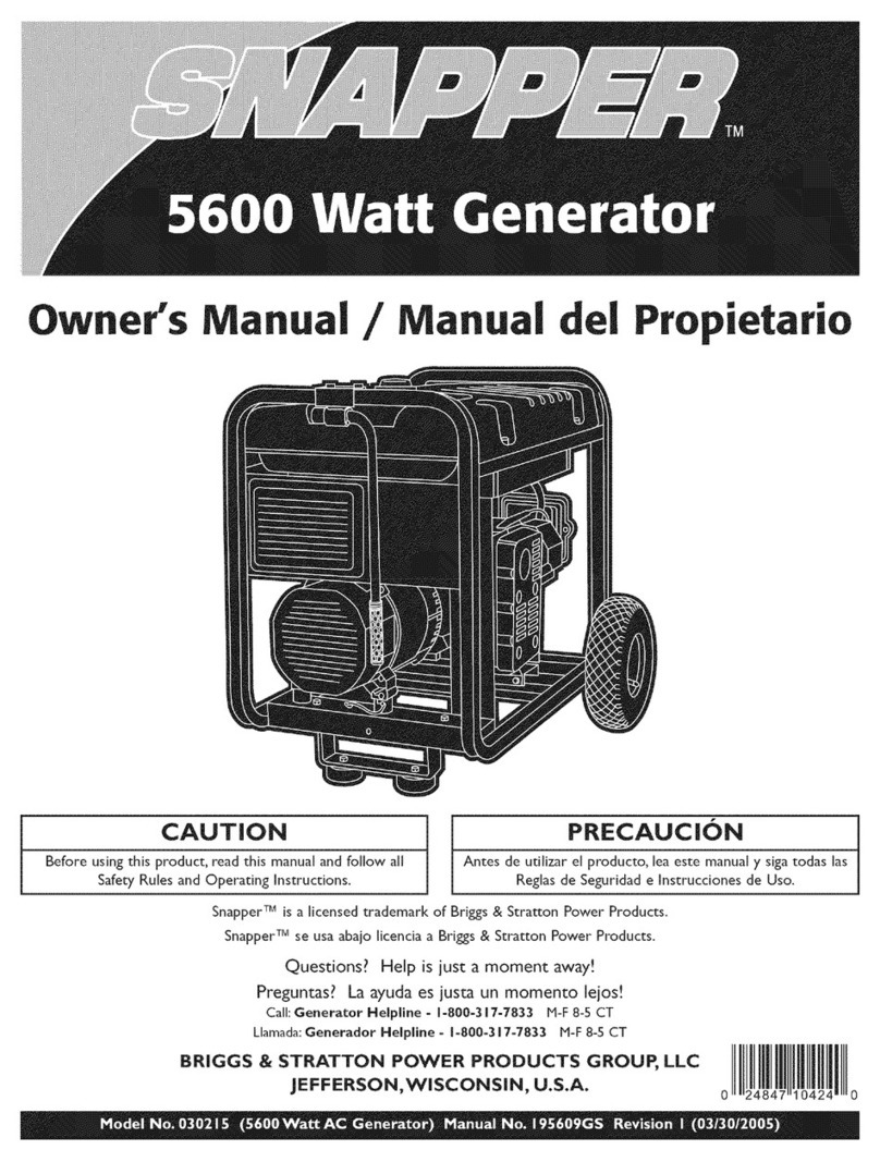 Snapper 30215 User manual
