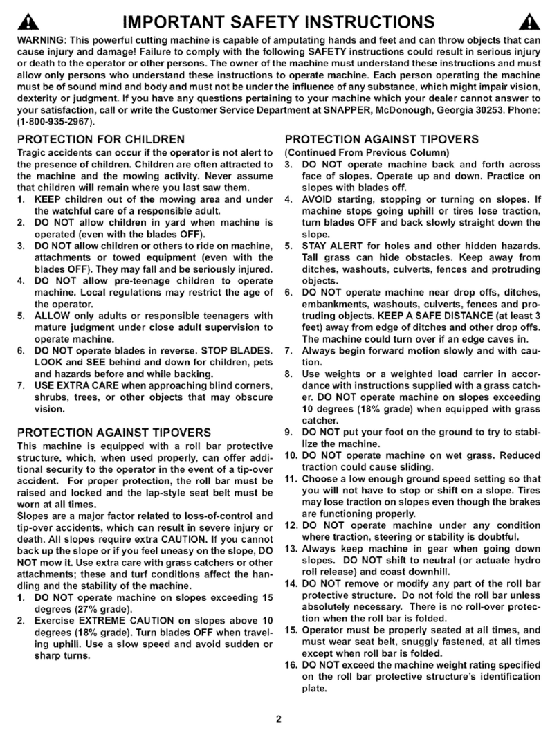 Snapper NZMX32734BV manual