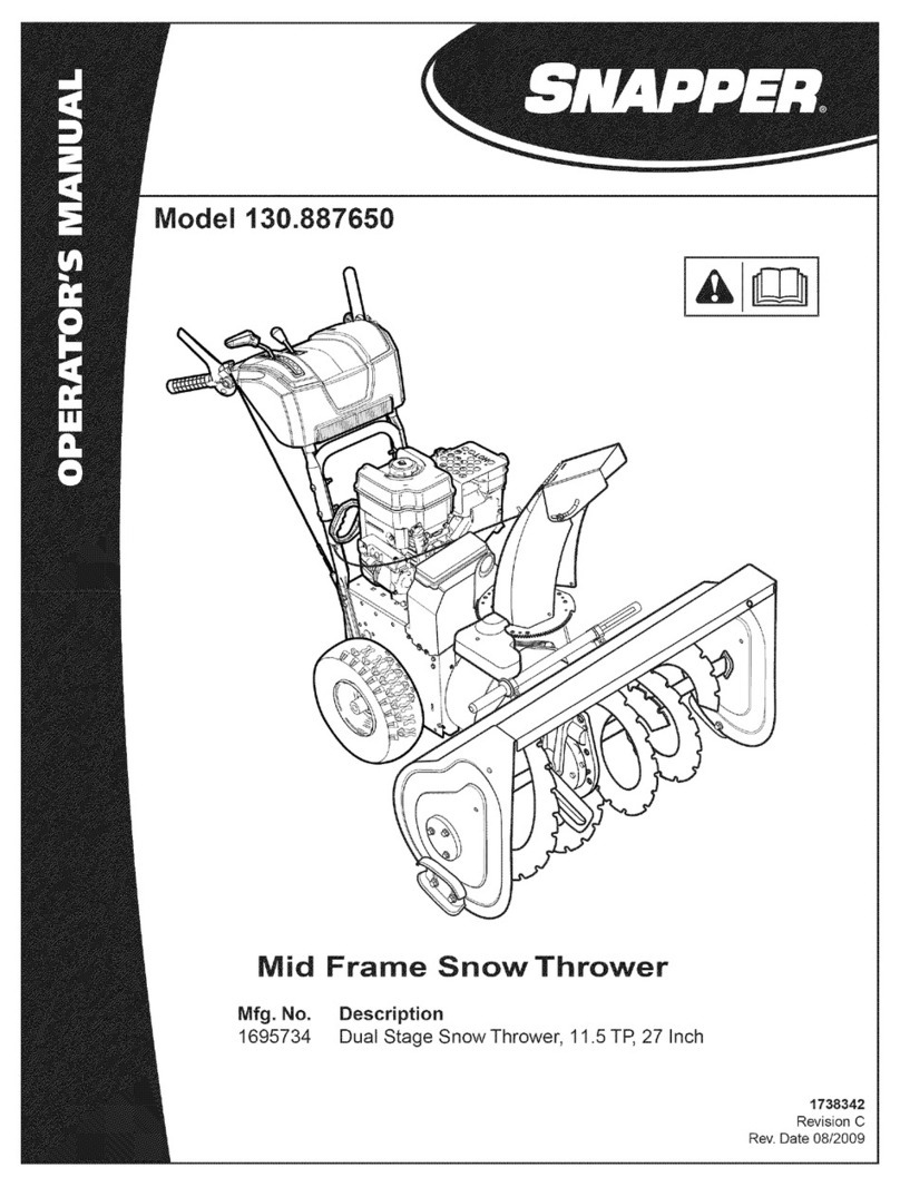 Snapper 130.887650 User manual
