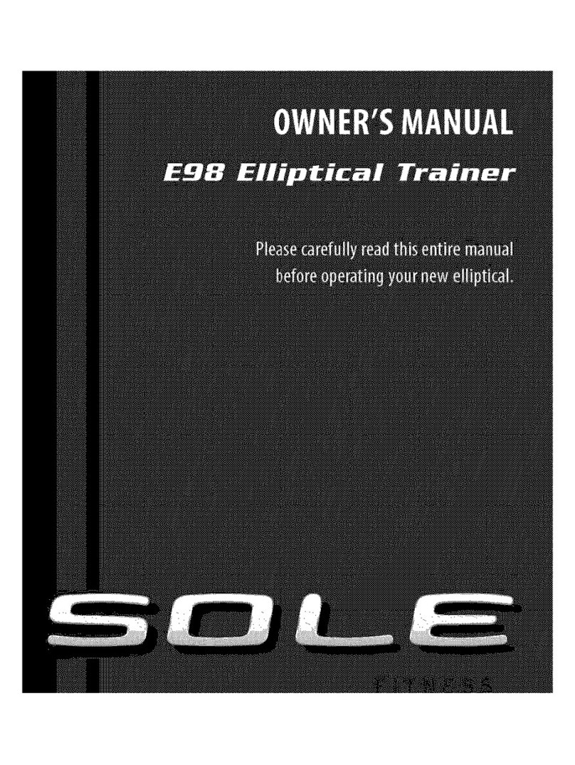 SOLE E98 owner's manual