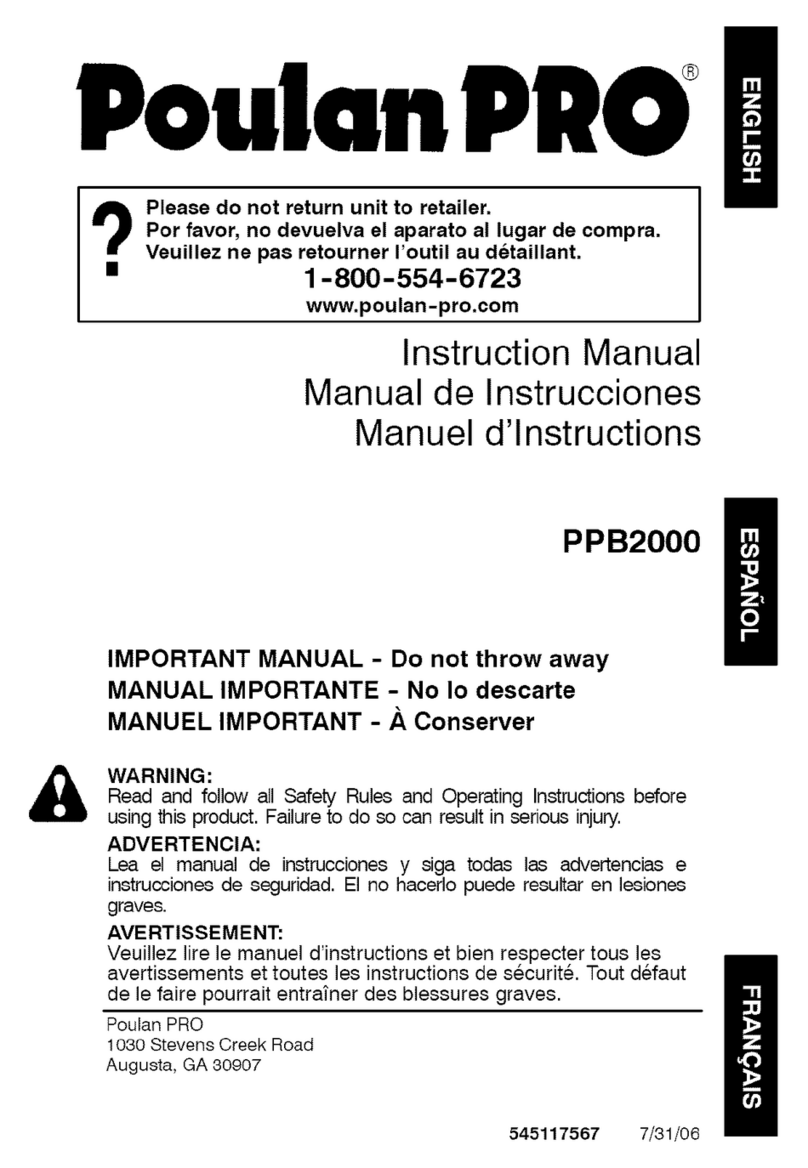 Poulan Pro PPB2000 LE instruction manual