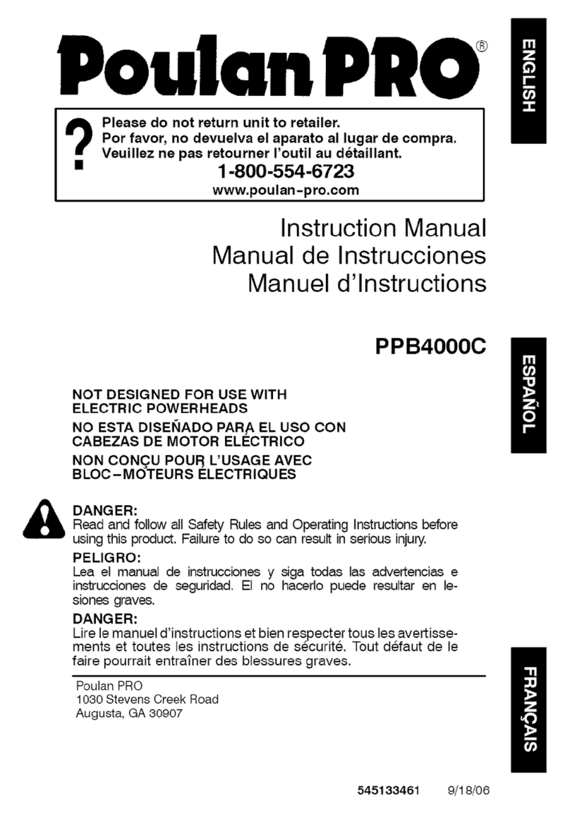 Poulan Pro PPB4000C User manual