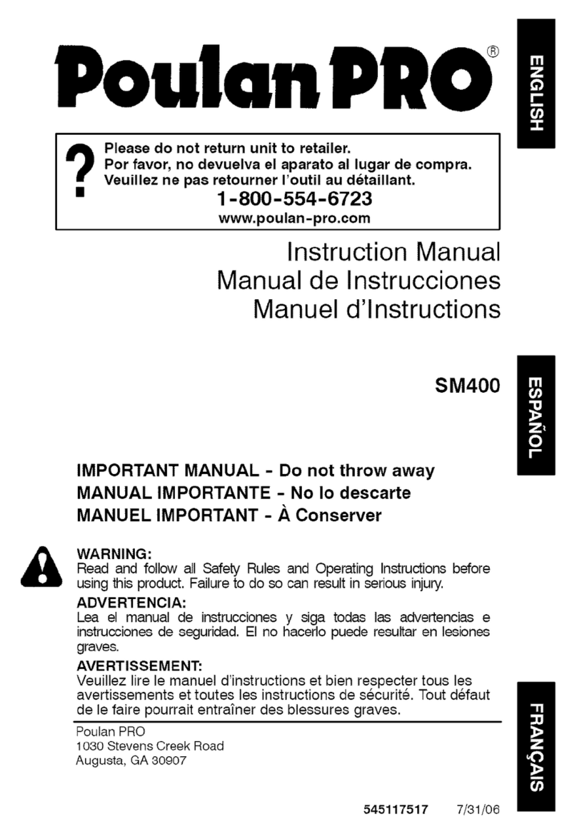 Poulan Pro SM400 instruction manual