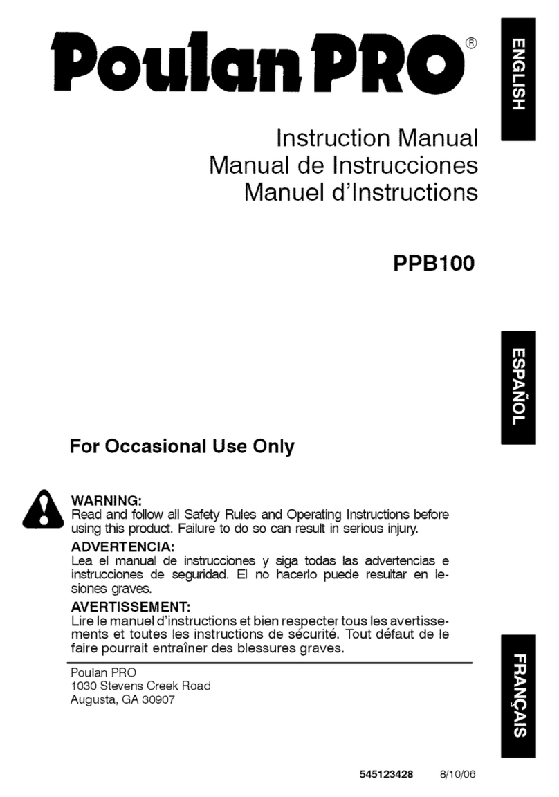 Poulan Pro PPB100 instruction manual