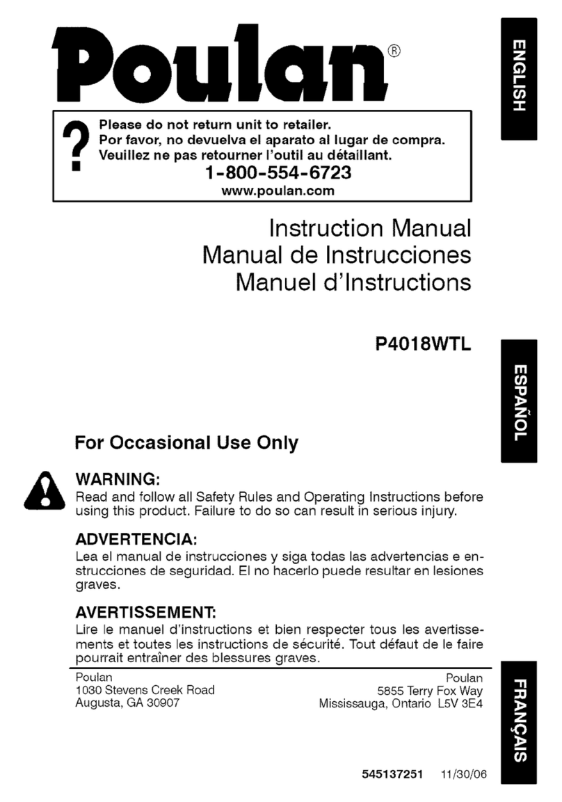 Poulan Pro P4018WTL User manual