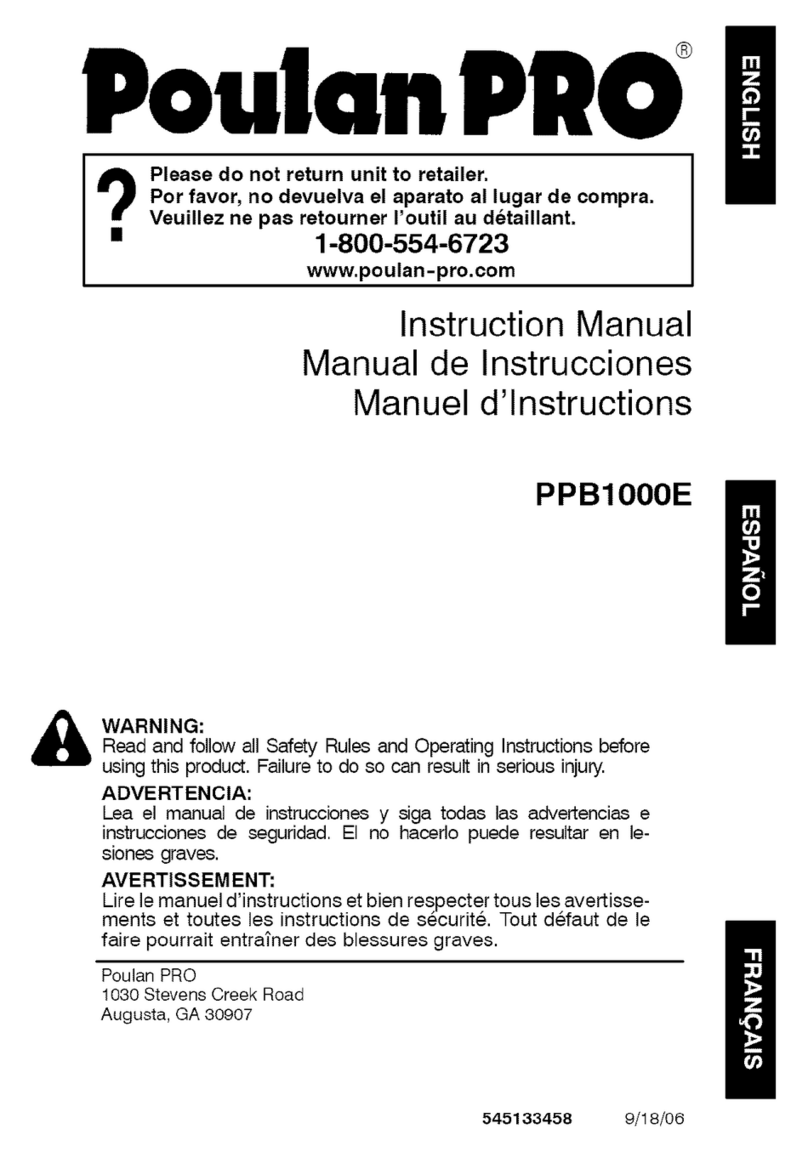 Poulan Pro PPB1000E User manual