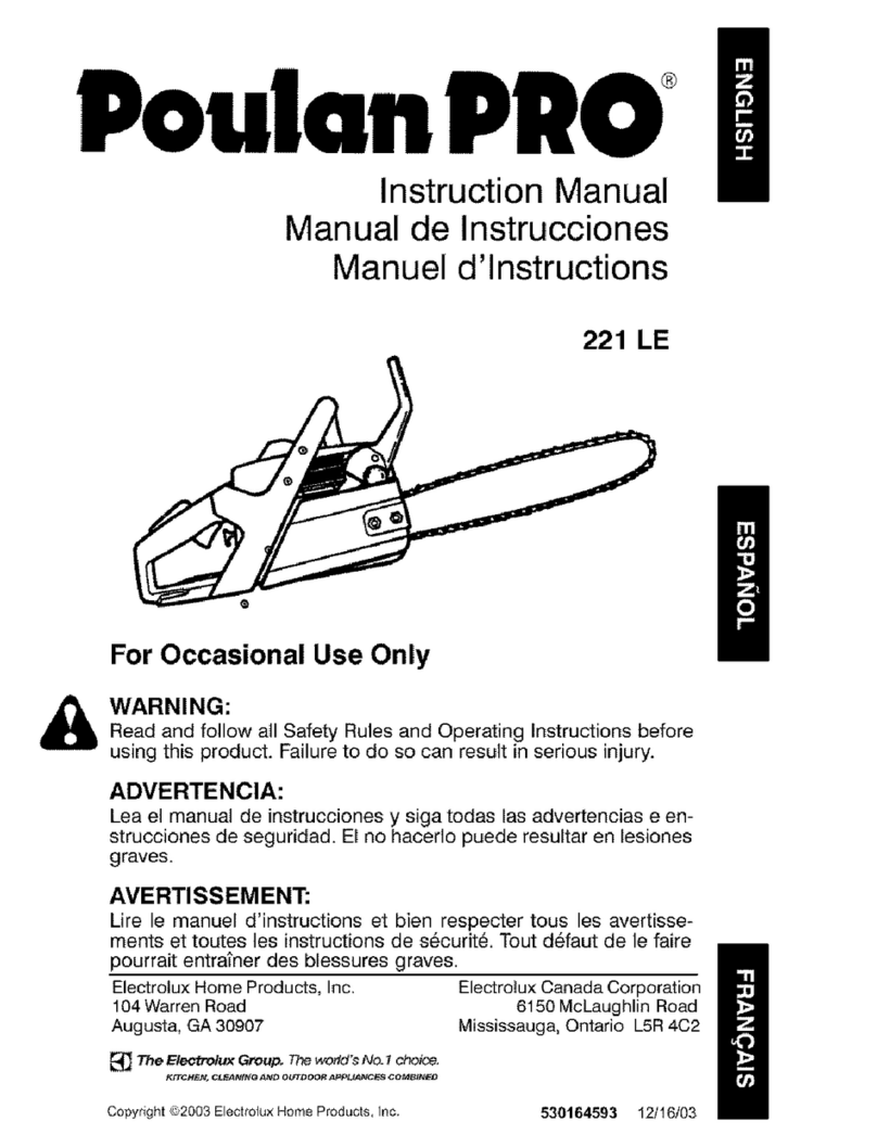 Poulan Pro 221 LE User manual