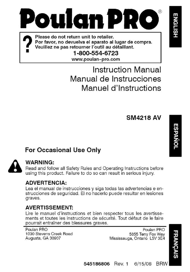 Poulan Pro SM4218 AV User manual