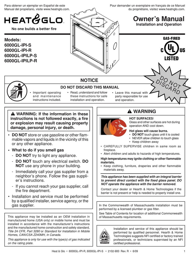 Heat & Glo 6000GL-IPI-S User manual Heat & Glo 6000GL-IPI-S User manual